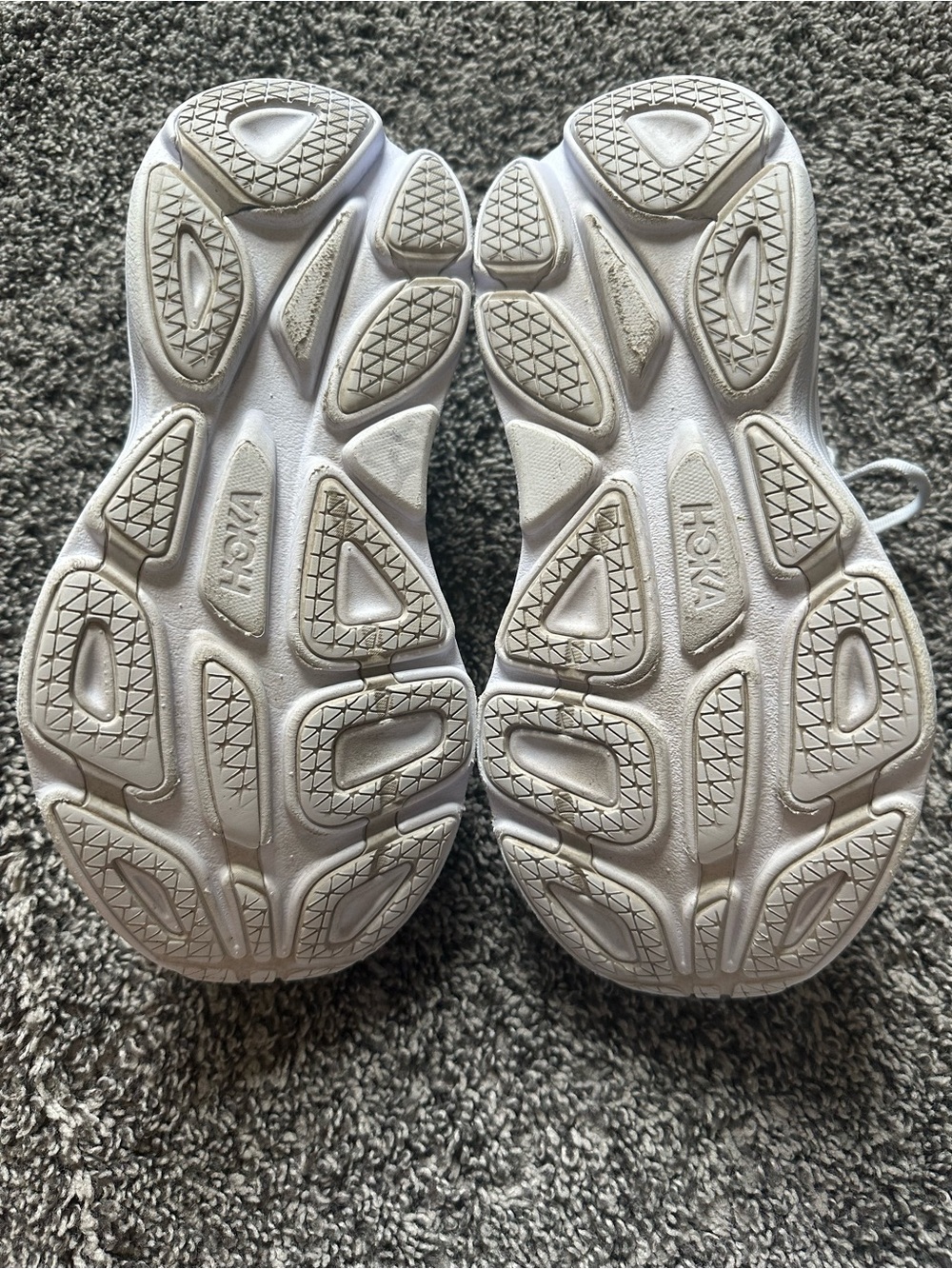 White Womens HOKA Bondi 8 White Running Walking Gym Sneakers Size 7 - Picture 14 of 15